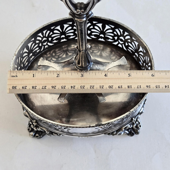 Antique Silver Plated Cruet Holder Ornate Victorian James Dixon & Sons England - Picture 12 of 13
